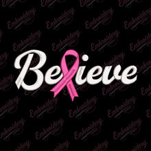 Breast Cancer Believe Embroidery Design