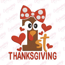 My 1st Girl Thanksgiving Embroidery Design