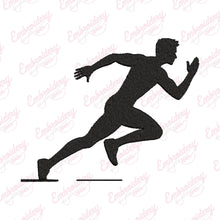 Man Running Hoop Embroidery Design