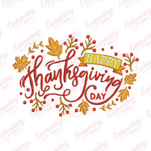 Happy Thanksgiving Day Machine Embroidery Design