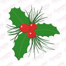 Festive Berries Christmas Embroidery Design