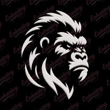 Gorilla Head Embroidery Design