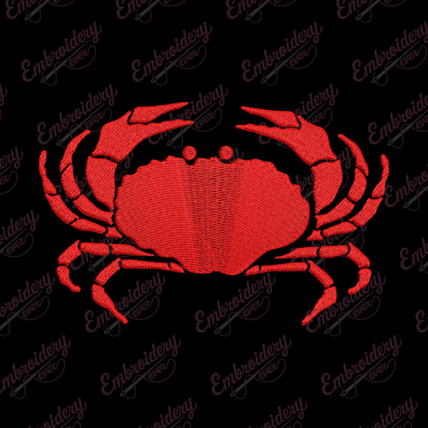 Red Crab Embroidery Design