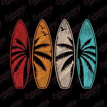 Surfboard Retro Embroidery Design