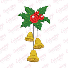 Christmas Bells & Holly Embroidery Design