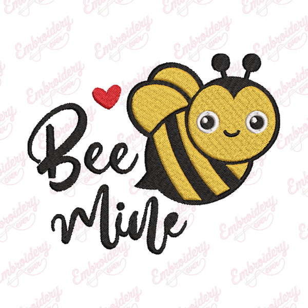 Bee Mine Embroidery Design