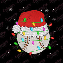 Christmas Baseball Embroidery Design