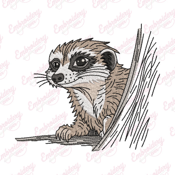 Cute Otter Embroidery Design