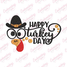 Happy Turkey Day Embroidery Design