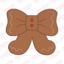 Christmas Gingerbread Bow Embroidery Design