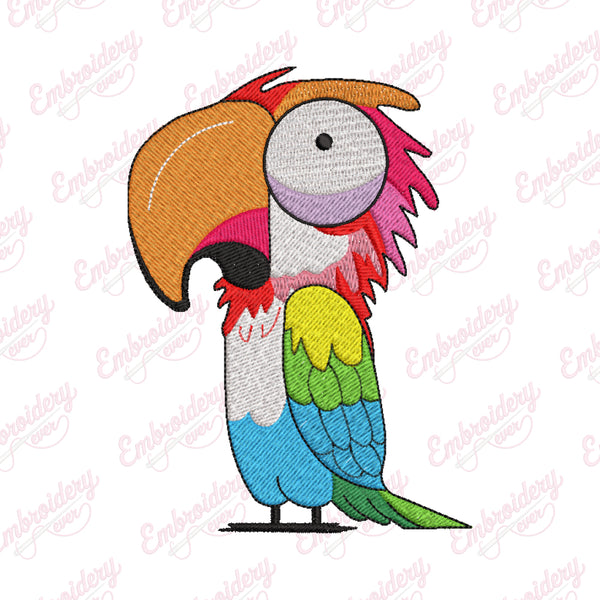 Macaw Parrot Bird Embroidery Design