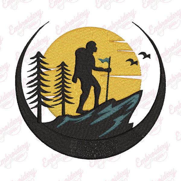 Hiking Adventure Embroidery Design