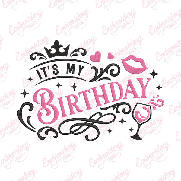 It's My Birthday Embroidery Design