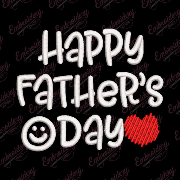 Happy Father's Day Embroidery Design