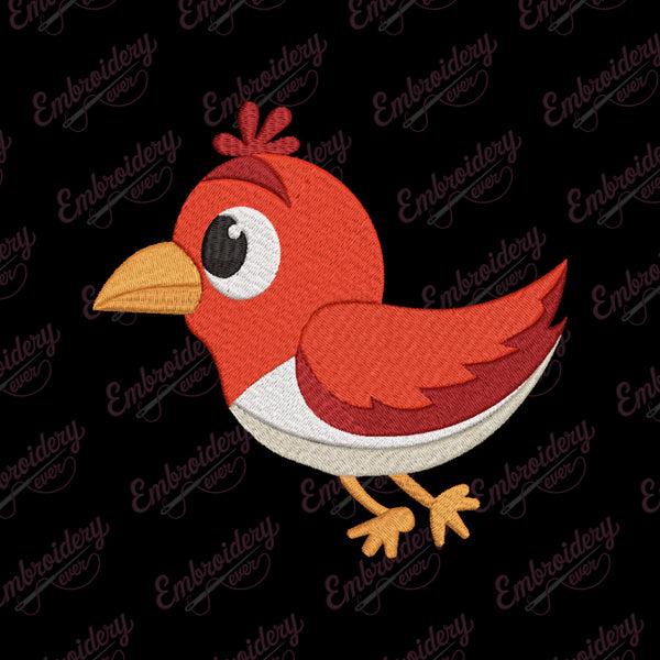 Cute Bird Machine Embroidery Design