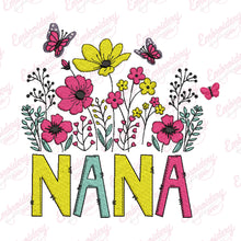Floral Nana Embroidery Design