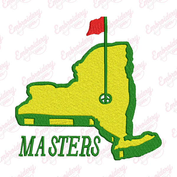 Golf Master Embroidery Design