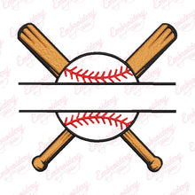 Split Baseball Name Frame Embroidery Design