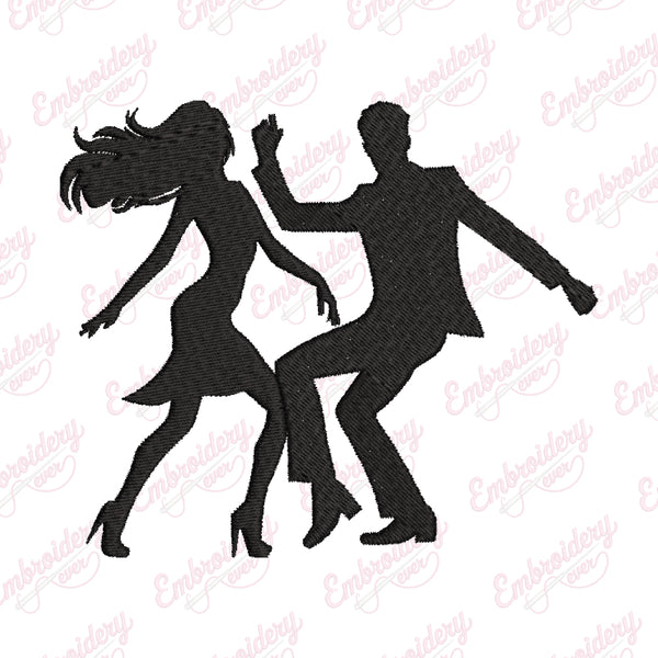Dance Couple Embroidery Design