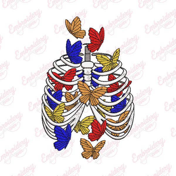 Butterflies In The Stomach Embroidery Design
