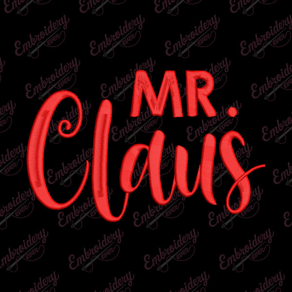 Mr. Claus Christmas Embroidery Design