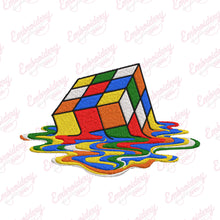 Melting Rubik Cube Machine Embroidery Design