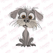 Messy Hair Dog Embroidery Design