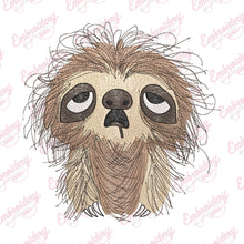 Crazy Sloth Embroidery Design