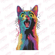 Multi Colored Cat Embroidery Design