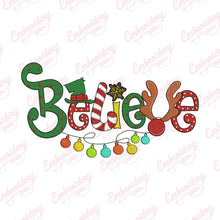Believe Christmas Embroidery Machine Design