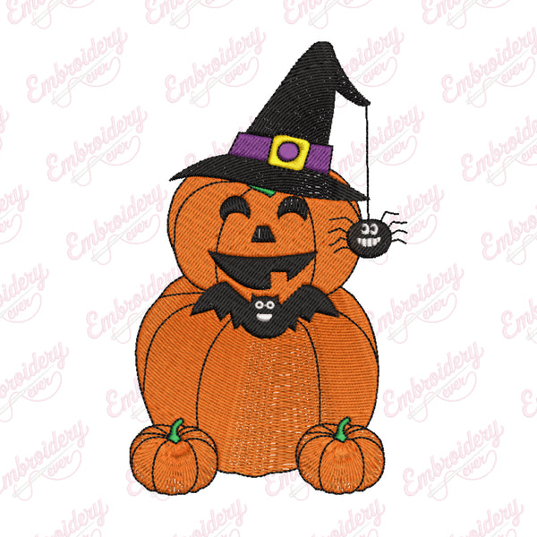 Halloween Happy Pumpkin Embroidery Design