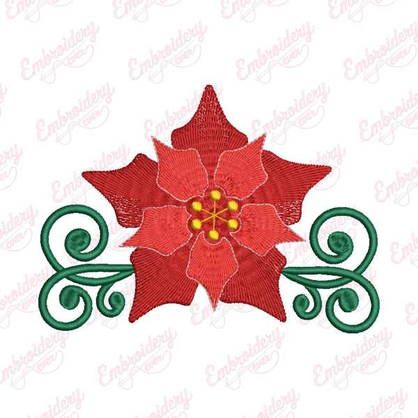 Christmas Holiday Bloom Embroidery Design