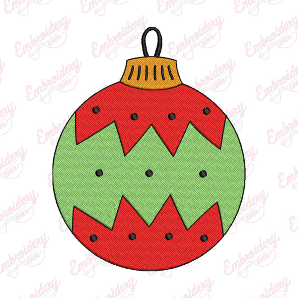 Festive Christmas Bauble Embroidery Design