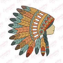Native American Thanksgiving Headdress Embroidery Design