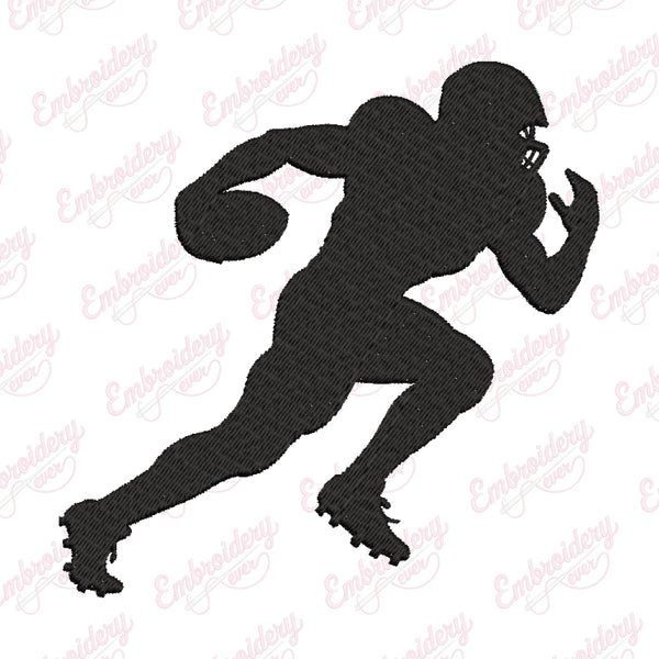 American Football Player Embroidery Design