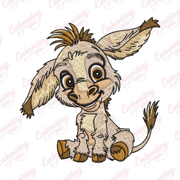 Cute Baby Donkey Embroidery Design
