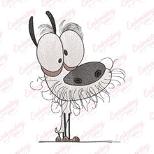 Funny Crazy Dog Embroidery Design