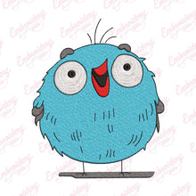 Cute Blue Cartoon Bird Embroidery Design