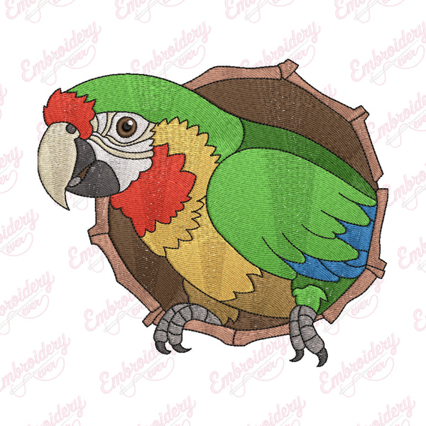 Cute Parrot Machine Embroidery Design
