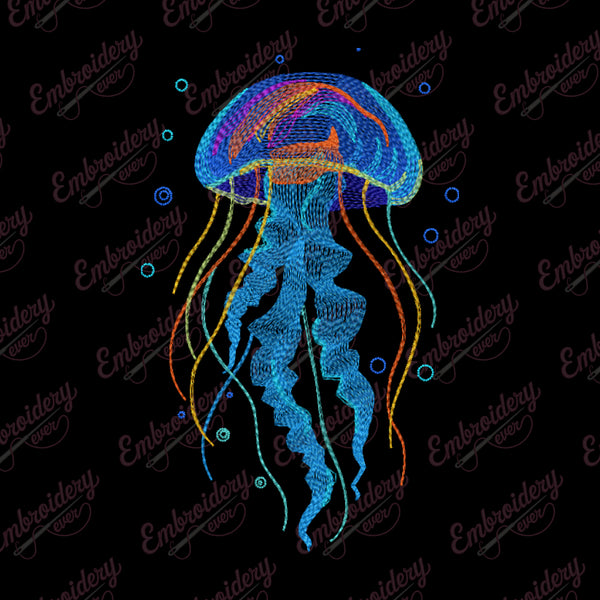 Jellyfish Machine Embroidery Design
