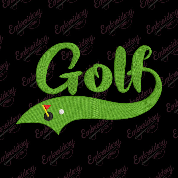 Golf Machine Embroidery Design
