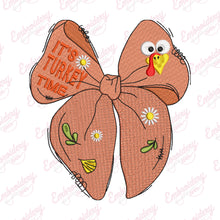 Coquette Turkey Bow Thanksgiving Embroidery Design