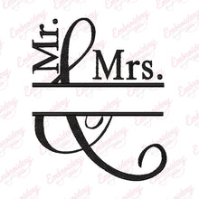 Mr and Mrs Monogram Wedding Embroidery Design