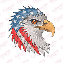 American Eagle With Flag Embroidery Design