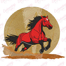 Vintage Horse Racing Embroidery Equestrian Machine Design