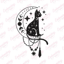 Mystical Cat Embroidery Design