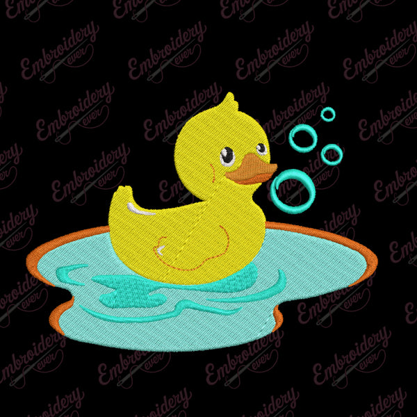 Rubber Duck Embroidery Design