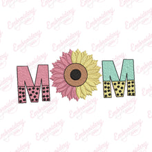 Mom Sunflower Brown Machine Embroidery