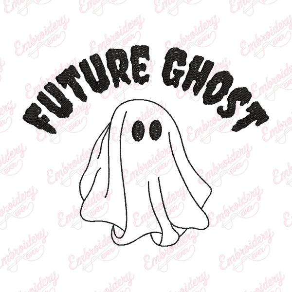 Future Ghost Halloween Embroidery Design