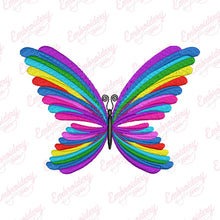 Butterfly Rainbow Abstract Embroidery Design